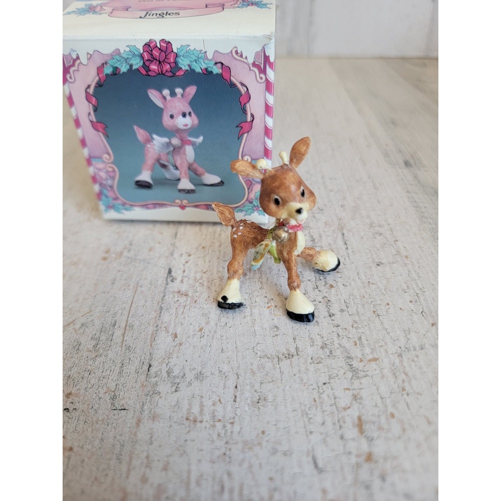 Enesco jingles AS IS reindeer North Pole Village vintage accessory Xmas